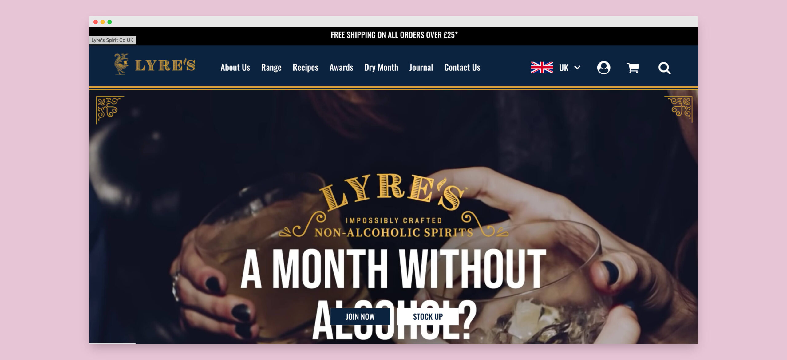 Screenshot of Lyre Homepage
