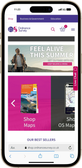 Ordnance Survey Website Mobile