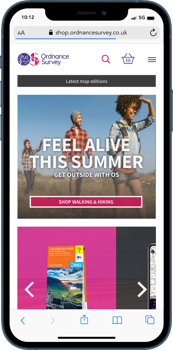 Ordnance Survey Website Mobile