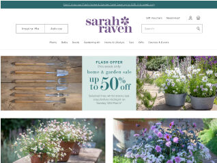 Sarah Raven Website Desktop