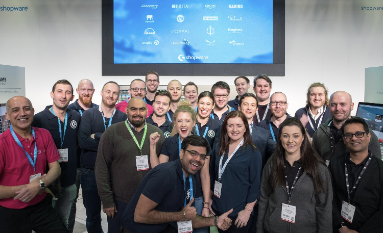IRX Exhibition 2018 Shopware team and their partners including Space48