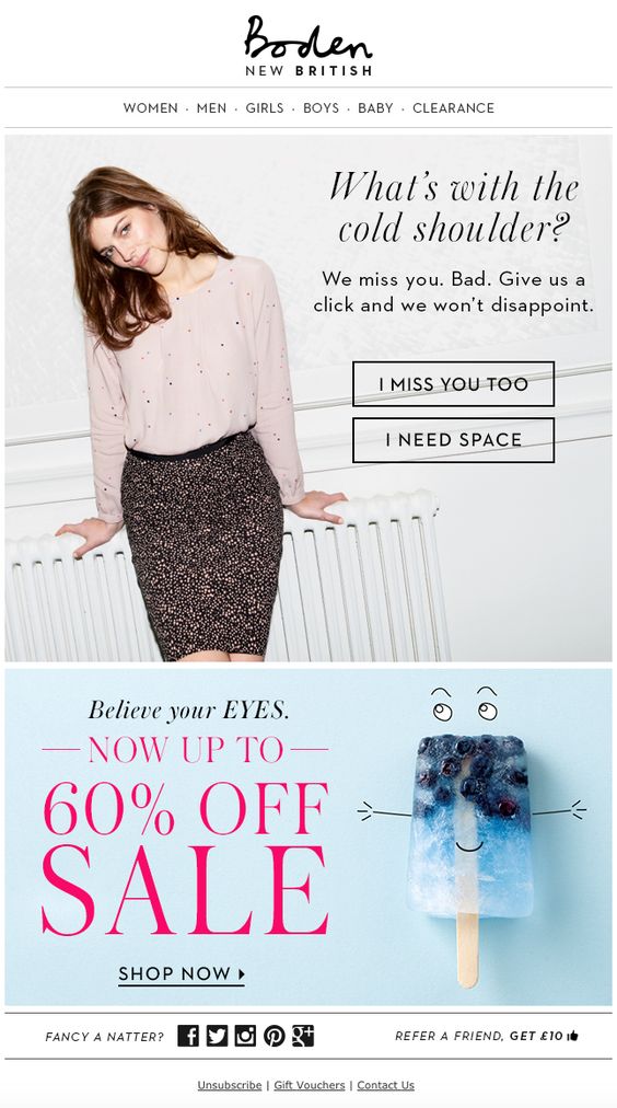 Email reengagement email campaign Boden